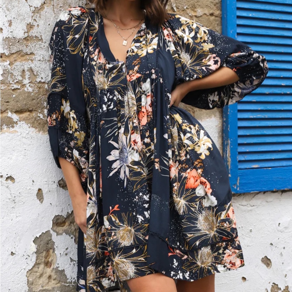 NWT JAASE - Adela Mini: Oversized Smock Dress